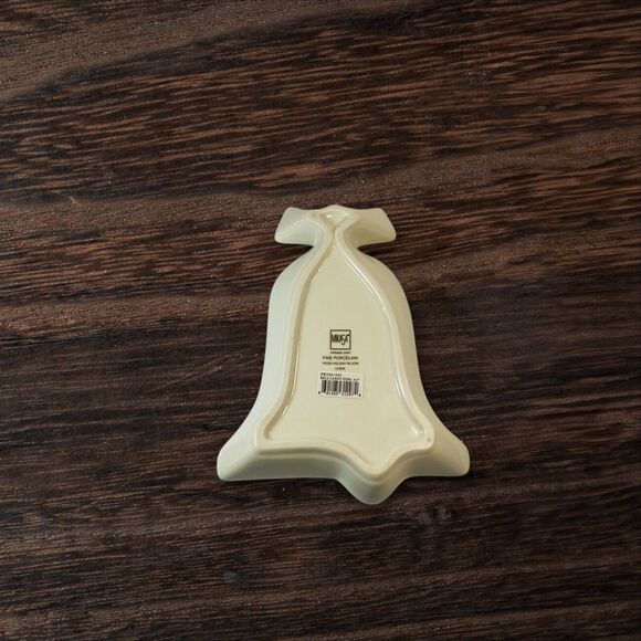 Mikasa Holiday Bloom Poinsettia Bell Candy Dish Christmas Gold Trim 8" - Picture 4 of 4